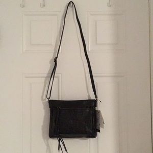 The Sak Sanibel Leather Black Crossbody Purse